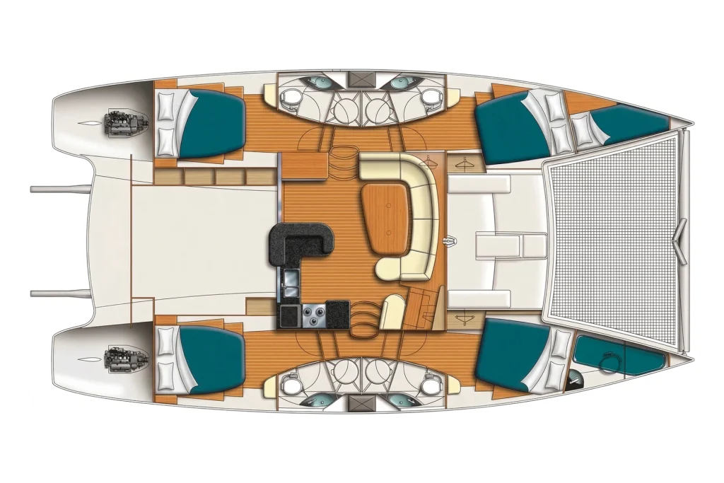 Plano del catamarán